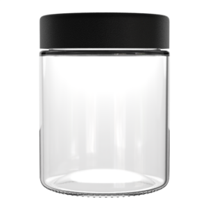 18oz V2 Glass Jar with Black Lids (24 Qty)