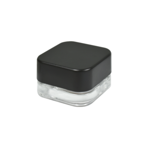 5ml Cube Concentrate Jar - Clear Base & Black Lid (504 Qty)