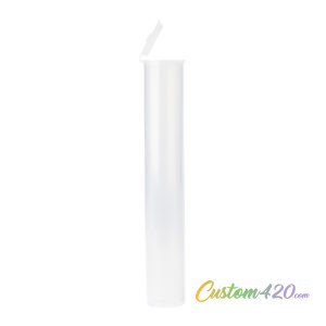 116mm Pre Roll Child Resistant Pop Top Tubes - Clear (1000 Qty)