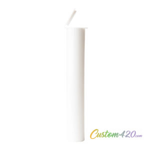 116mm Pre Roll Child Resistant Pop Top Tubes - White (1000 Qty)