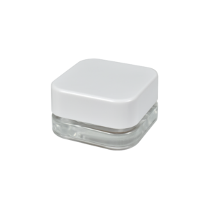 5ml Cube Concentrate Jar - Clear Base & White Lid (504 Qty)