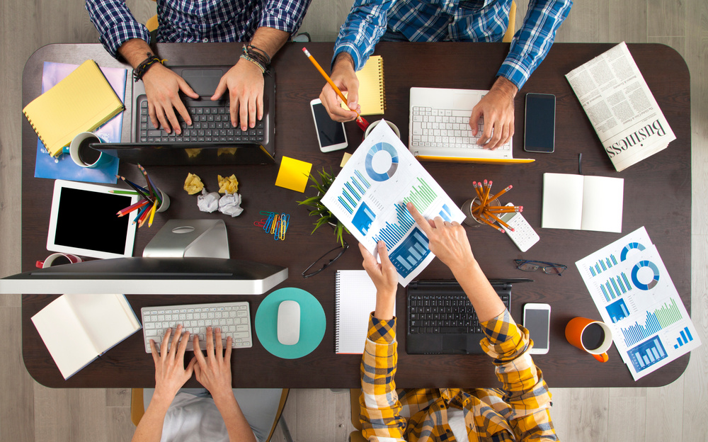 Marketing team planning cannabis brand launch campaign.