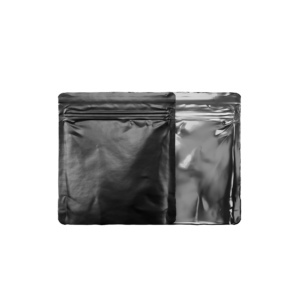3.5g Mylar Bag- Black & Clear (128 Qty)