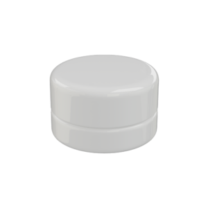 7ml Wide Concentrate Jar - White glass - White CR Lid